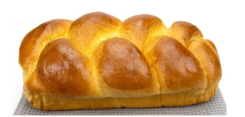 Loaf of brioche uncut